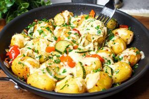 Smažené brambory se zeleninou – výborná příloha k masu