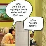 Otrok se skriva po rojstnem dnevu 