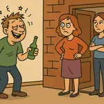 Zelo pijan gospod hoče v bordel