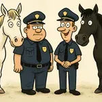 Policista sta dobila vsak svojega konja