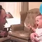 Dojenček plane v jok, ko oče sname masko