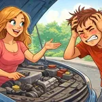 Kako ženska na eleganten način pove moškemu, da je uničila avto