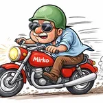 Med vožnjo z motorjem ga je bolela glava