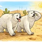 Severna medveda prideta v puščavo