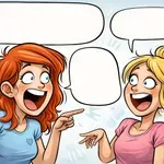 Pogovor med rdečelasko in blondinko