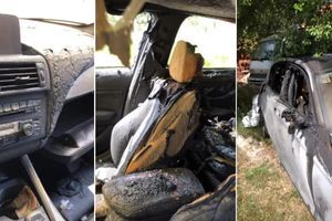Možu slovenske spletne vplivnice zgorel avto