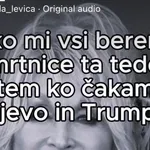 Podmladek Levice: Komaj čakamo, da umreta Trump in Netanjahu