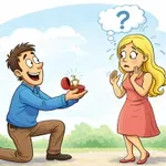 Za roko je zaprosil blondinko