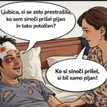 Pijan je prišel domov …