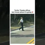 Želva zafrkne policistko