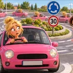 Blondinka dela vozniški izpit