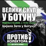 Danas protest u Botunu pod sloganom "Protiv kolektora – da Zeta živi"