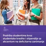 MPNI: Podrška studentima kroz studentske kredite i stipendije sa akcentom na deficitarna zanimanja