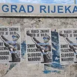 Antifašisti oblijepili Rijeku plakatima sa likovima Tompsona i D‘Anuncija: "Smrt fašizmu, sloboda narodu"