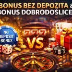 BONUS BEZ DEPOZITA I BONUS DOBRODOŠLICE: Kako rade i koji je bolji izbor za igrače
