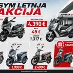 SYM motocikli: nikada povoljnije i brže