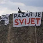 Studenti iz cele Srbije na protestu u Novom Pazaru