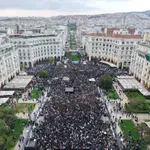 100 χρόνια ΠΑΟΚ: Ένα μεγάλο πάρτι στήθηκε στην πλατεία Αριστοτέλους
