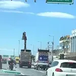 Κηφισός: Γερανός προσέκρουσε σε πινακίδα