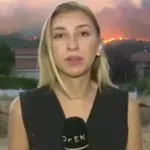 Πυροσβέστες στηρίζουν τη ρεπόρτερ του OPEN, Μαρία Σιαμπάνου