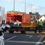 Σύγκρουση φορτηγών στη Λεωφόρο Κηφισού