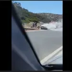 Λαγονήσι: Περιπολικό τυλίχτηκε στις φλόγες