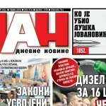 Naslovna strana “Dana” za 7. mart 2026