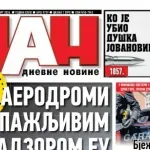 Naslovna strana “Dana” za 12. mart 2026