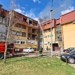 (VIDEO) Nikšić: Izgorio stan u potkrovlju zgrade, požar se širi preko krova