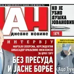 Naslovna strana "Dana" za 3. april