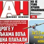 Naslovna strana "Dana" za 20. april