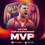 Saša Vezenkov ponovo MVP Evrolige: As Olimpijakosa ispisao istoriju evropske košarke