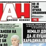 Naslovna strana "Dana" za 27. april