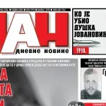 Naslovna strana "Dana" za 4. maj 2026