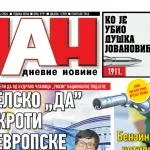 Naslovna strana "Dana" za 5. maj