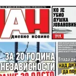 Naslovna strana "Dana" za 13. maj 2026