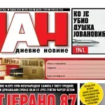 Naslovna strana "Dana" za 4. jun 2026