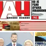 Naslovna strana "Dana" za 6.jun