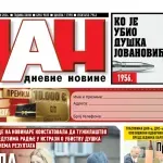 Naslovna strana "Dana" za 19. jun 2026