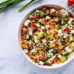 Mediteranska salata s rižom lagani ljetnji obrok
