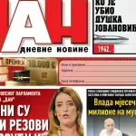 Naslovna strana "Dana" za 25. jun