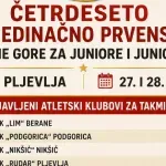 Pojedinačno prvenstvo u atletici za juniore za vikend u Pljevljima