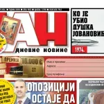 Naslovna strana "Dana" za 7. jul 2026