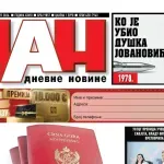 Naslovna strana "Dana" za 11. jul 2026
