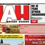 Naslovna strana "Dana" za 20. jul 2026