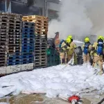 Kotor: Gorjele palete, gajbe, aparati, spriječeno širenje vatre na skladište