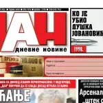 Naslovna strana "Dana" za 31. jul 2026