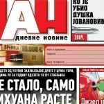 Naslovna strana "Dana" za 11. avgust