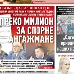 Naslovna strana "Dana" za 12. avgust