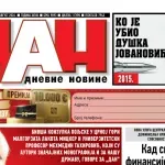 Naslovna strana "Dana" za 17. avgust